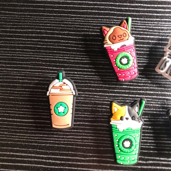 Starbucks Coffee & Cat Themed Croc Charms *Bundle 3 Save 20%* - Picture 2 of 5